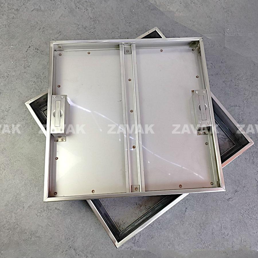 Nắp đậy bể nước ngầm Mh-i45 6 Nắp bể nước ngầm âm sàn inox Zavak MHI45 góc trên