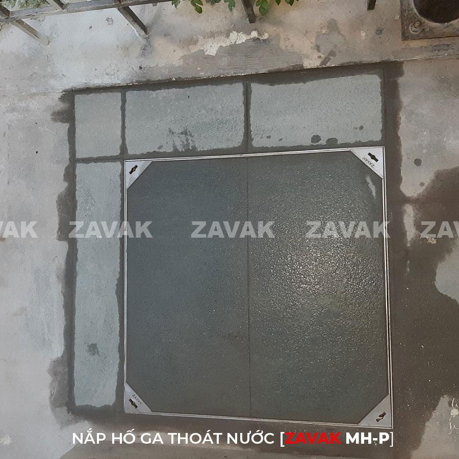 Nắp hố ga thoát nước Mh-p50 5 Nắp hố ga thoát nước sinh hoạt bằng inox304 zavak mhp