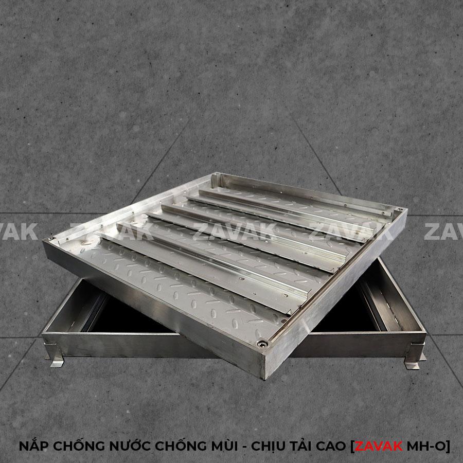 Nắp bể ngầm chịu tải cao Mh-O90 8 Nắp bể ngầm âm sàn inox, nắp hố ga inox chống mùi chịu tải cao ZAVAK MHO 60x60cm