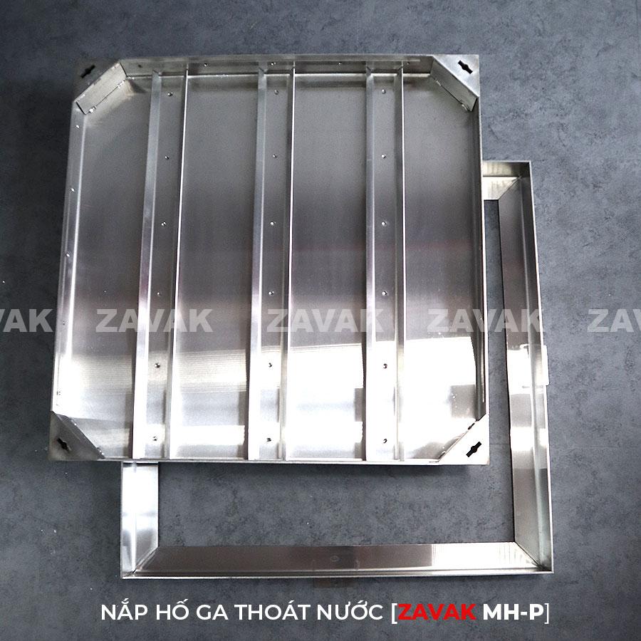 Nắp hố ga thoát nước Mh-p60 5 Nắp hố ga thoát nước bằng inox304 zavak mhp kích thước 60x60cm