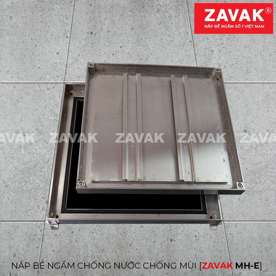 Nắp hố ga thoát nước Mh-p50 6 MHE-Nắp bể nước ngầm chống nước mưa, nắp hố ga chống mùi inox ZAVAK. kích thước 45x45cm