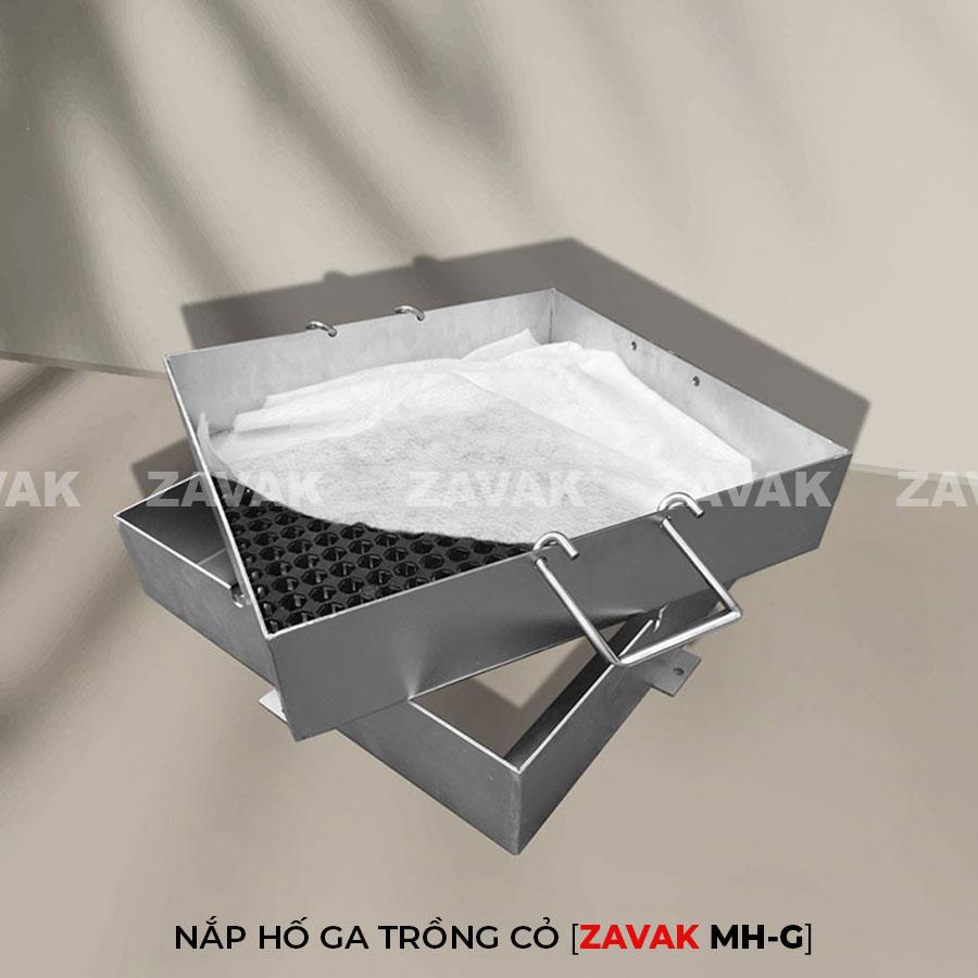 Nắp hố ga trồng cỏ Mh-G60 9 Nắp hố ga trồng cỏ inox ZAVAK MH-G Làm nắp đậy các loại hố kỹ thuật, hố ga ngoài vườn…tại các công trình cao cấp đòi hỏi tính thẩm mỹ và tiện dụng cao như biệt thự, các resort, khách sạn, công viên…