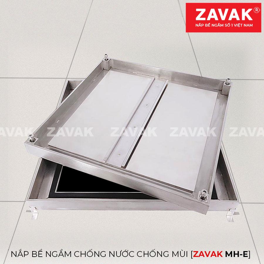 Nắp bể ngầm chống nước ngăn mùi Mh-e45 2 MHE-Nắp bể nước ngầm chống nước mưa, nắp hố ga chống mùi inox ZAVAK. kích thước 45x45cm