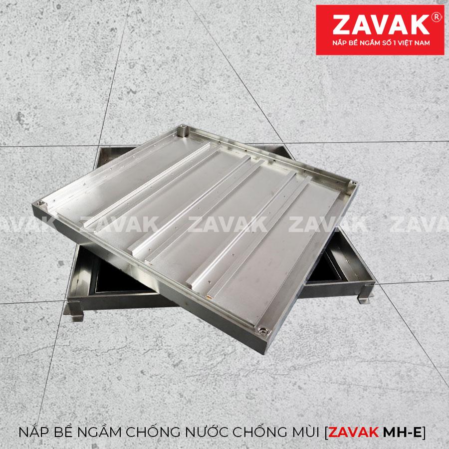 Nắp bể ngầm chống nước ngăn mùi Mh-e70 7 khung Nắp bể nước ngầm chống nước mưa nắp hố ga chống mùi hôi inox Zavak MH-E60. kích thước lát gạch 60x60cm