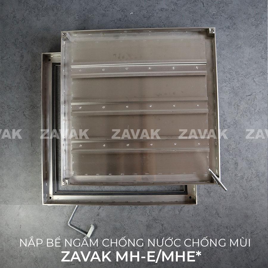 Nắp bể ngầm chống nước ngăn mùi Mh-e70 10 Nắp bể nước ngầm hố ga chống mùi âm sàn inox ZAVAK MH-E. KT lát gạch 60x60cm