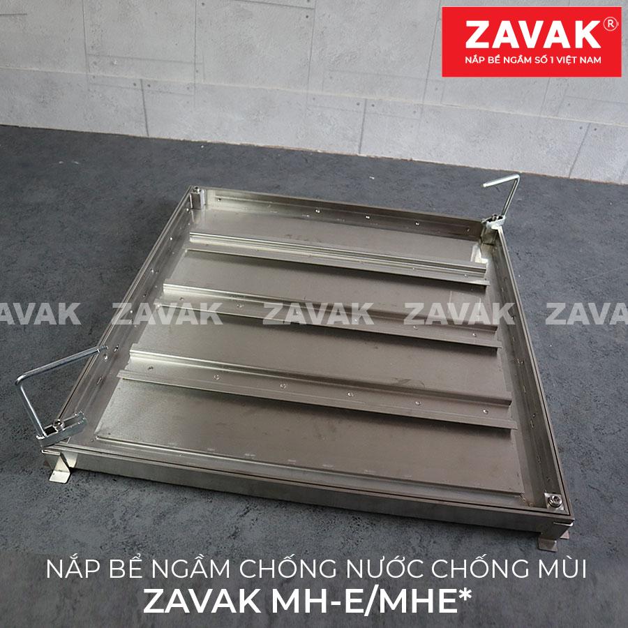 Nắp bể ngầm chống nước ngăn mùi Mh-e70 11 Nắp bể nước ngầm hố ga chống mùi âm sàn inox ZAVAK MH-E. KT lát gạch 60x60cm