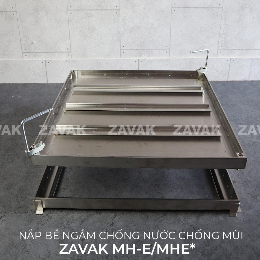 Nắp bể ngầm chống nước ngăn mùi Mh-e70 9 Nắp bể nước ngầm hố ga chống mùi âm sàn inox ZAVAK MH-E. KT lát gạch 60x60cm