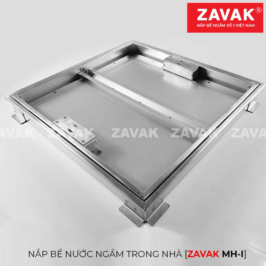 Nắp đậy bể nước ngầm Mh-i45 10 Nắp bể nước ngầm âm sàn inox Zavak MHI45 góc nghiêng