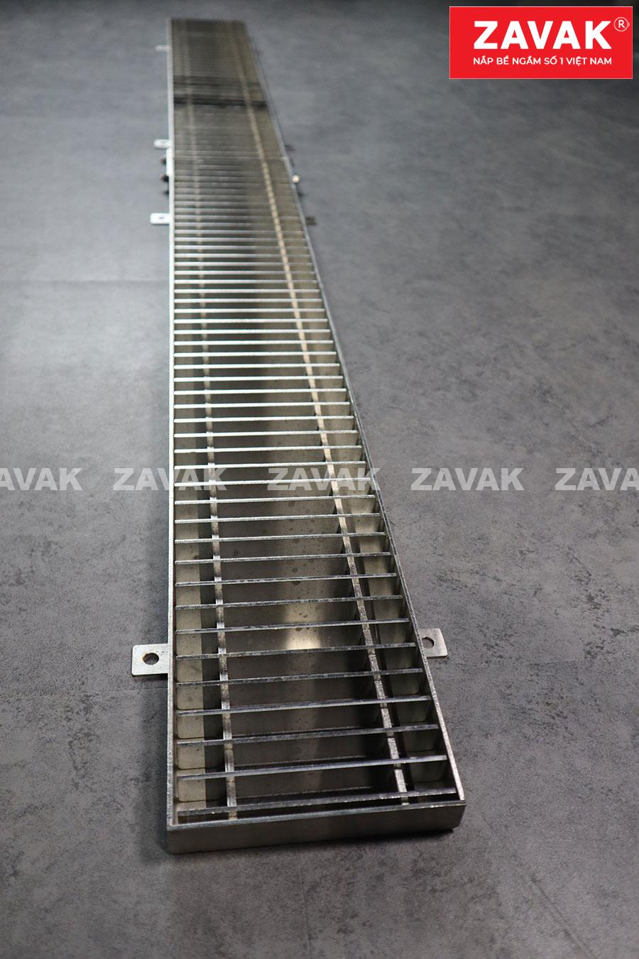 Mương rãnh thoát nước GRT-40 4 Mương Rãnh thoát nước tầng hầm, mương thu thoát nước gara inox Zavak grating