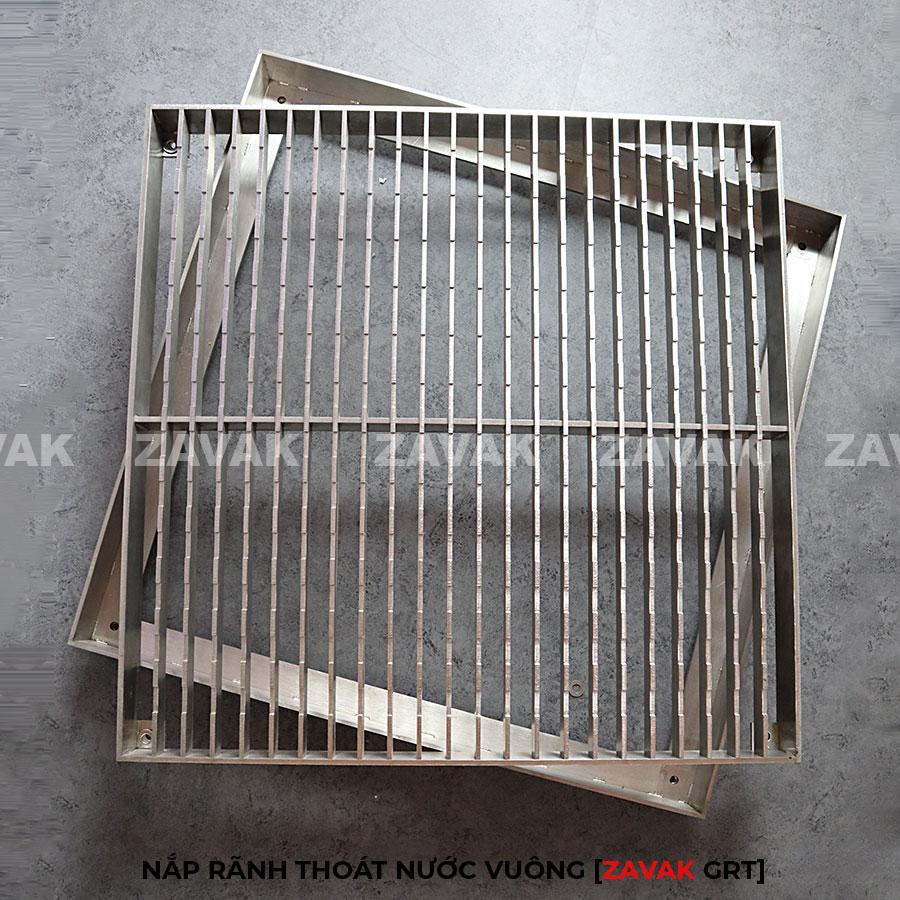 Nắp rãnh thoát nước GRT-60x60 6 Nắp rãnh thoát nước grating, mương thu nước inox Zavak GRT