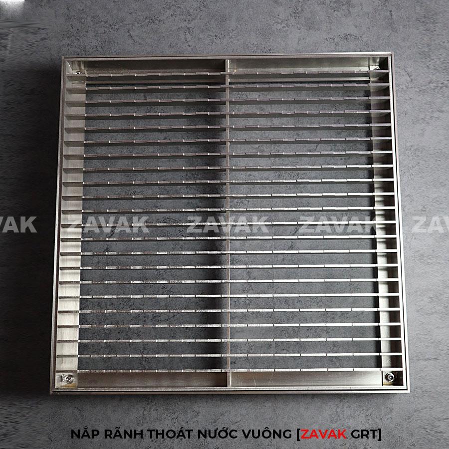 Nắp rãnh thoát nước GRT-60x60 2 Nắp rãnh thoát nước grating, mương thu nước inox Zavak GRT