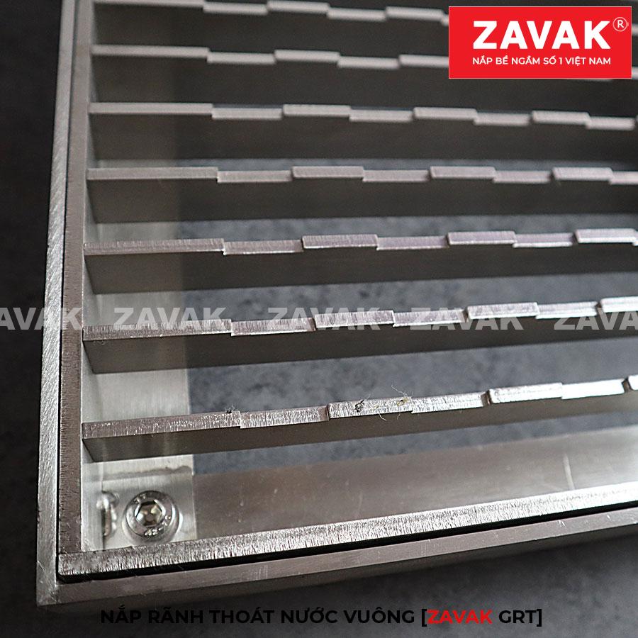 Nắp rãnh thoát nước GRT-60x60 1 Nắp rãnh thoát nước grating, mương thu nước inox Zavak GRT