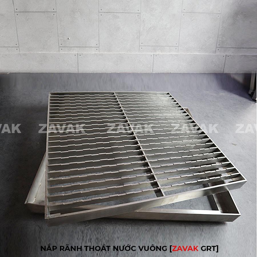 Nắp rãnh thoát nước GRT-60x60 5 Nắp rãnh thoát nước grating, mương thu nước inox Zavak GRT