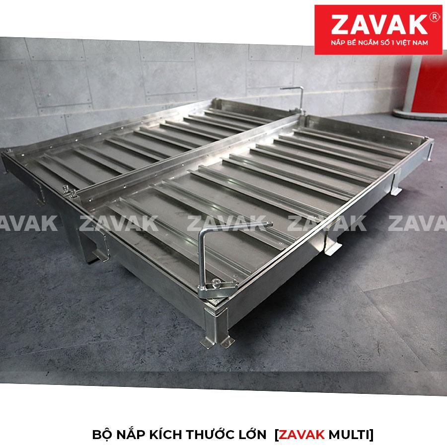Bộ nắp bể cân bằng hồ bơi chống nước 2 Bộ nắp bể inox Zavak kích thước lớn, Nắp bể cân bằng hồ bơi, nắp bể kỹ thuật, nắp bể cá koi