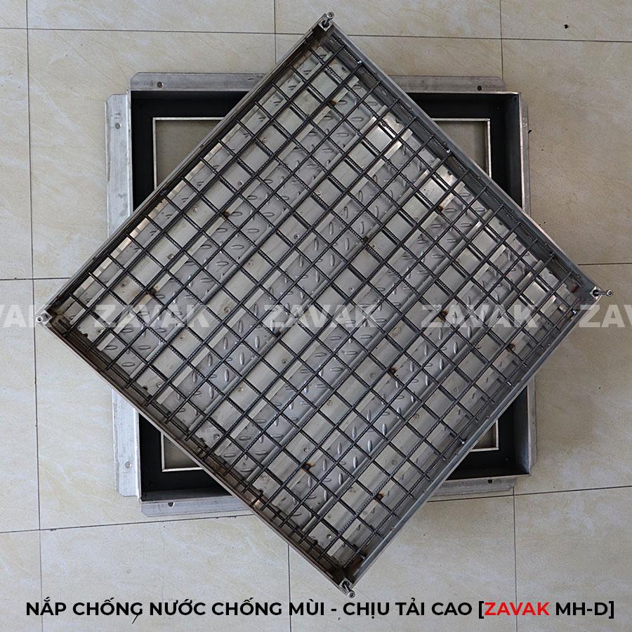 Nắp bể ngầm chịu tải Mh-D100 4 nắp thăm bể nước, nắp bể ngầm âm sàn inox, nắp hố ga inox chống nước chống mùi chịu tải cao ZAVAK MHD