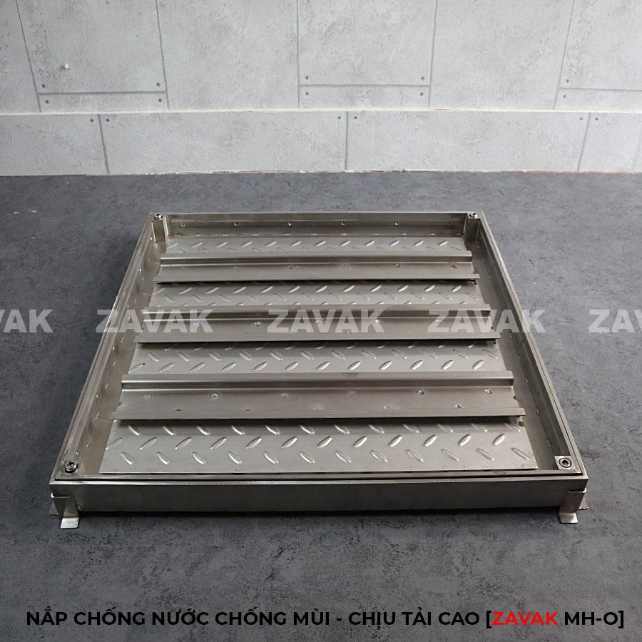 Nắp bể ngầm chịu tải cao Mh-O90 7 Nắp thăm bể nước ngầm inox, nắp hố ga inox Zavak MH-O kích thước 60x60