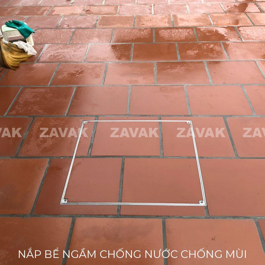 Nắp bể ngầm chịu tải cao Mh-O90 17 Lắp đặt Nắp bể ngầm Zavak chống nước ngăn mùi bằng inox 304 chống gỉ
