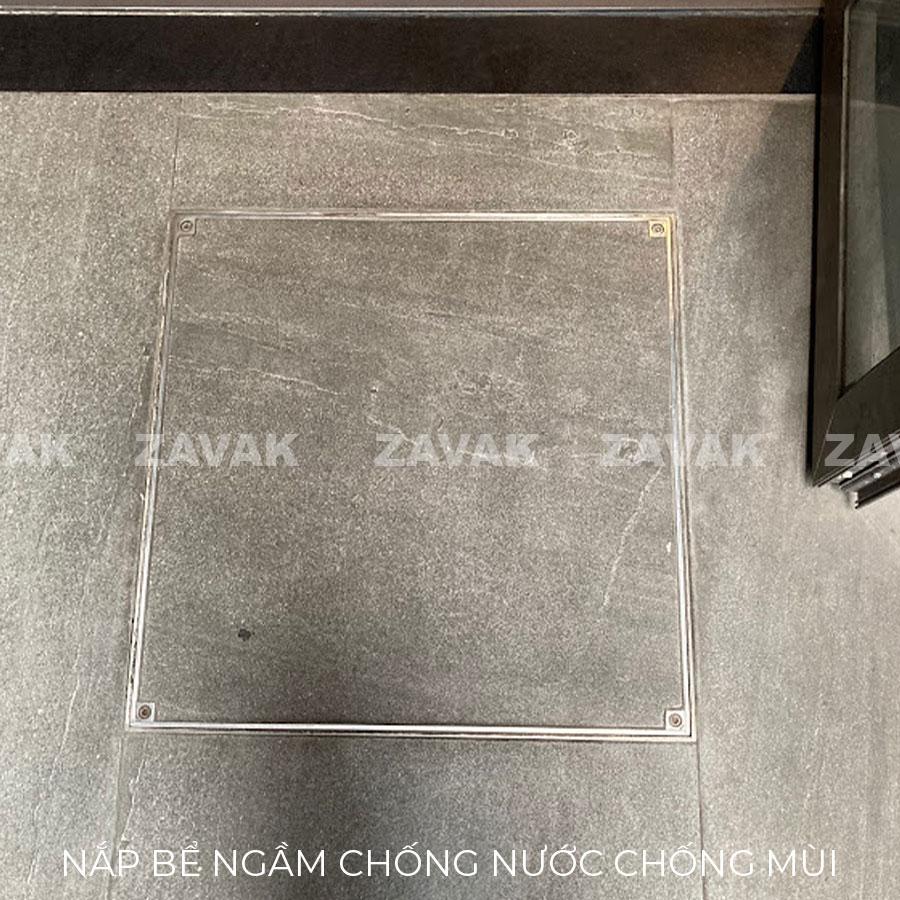 Nắp bể ngầm chống nước ngăn mùi Mh-e45 15 Nắp bể ngầm inox chống mùi Zavak lắp đặt tại nhà hàng Nhật Bản