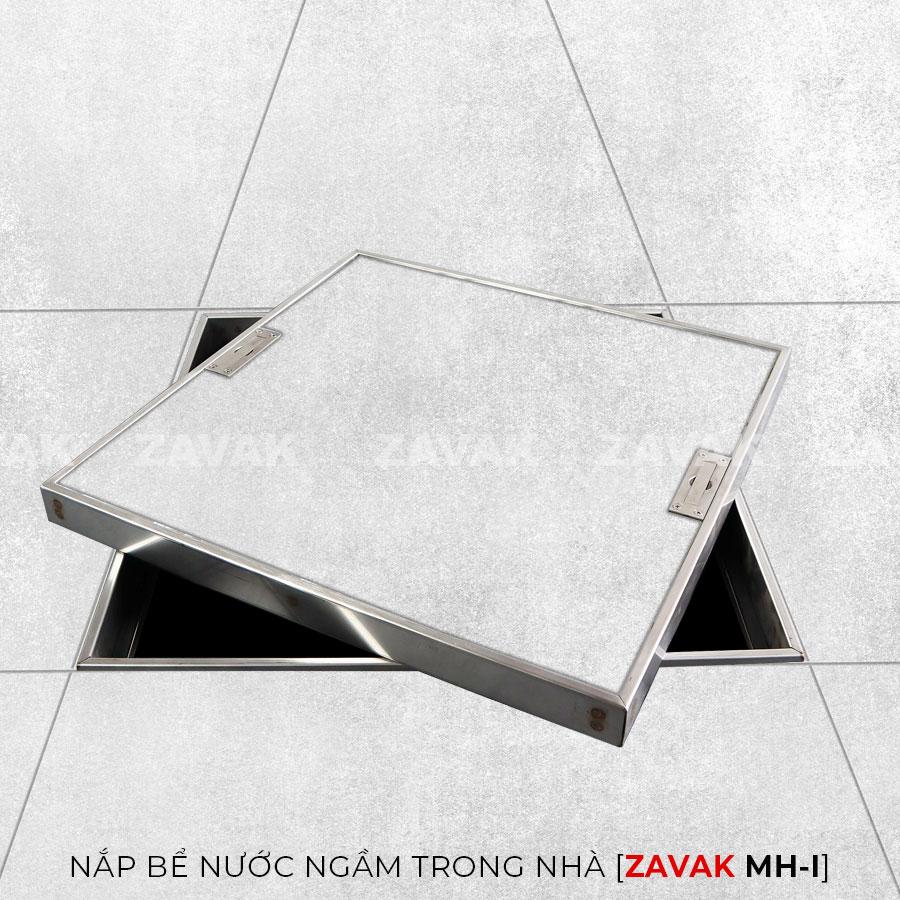 Nắp đậy bể nước ngầm Mh-i60 4 Nắp thăm bể ngầm zavak mh-I60. khung inix 304. Nắp lát gạch KT 600x600