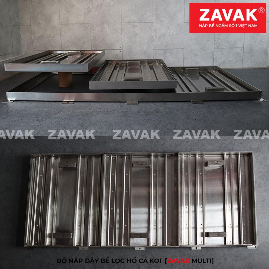 Bộ nắp bể lọc hồ cá koi 3 Bộ nắp bể lọc hồ cá koi trong nhà bằng inox 304 chống gỉ ZAVAK Multi