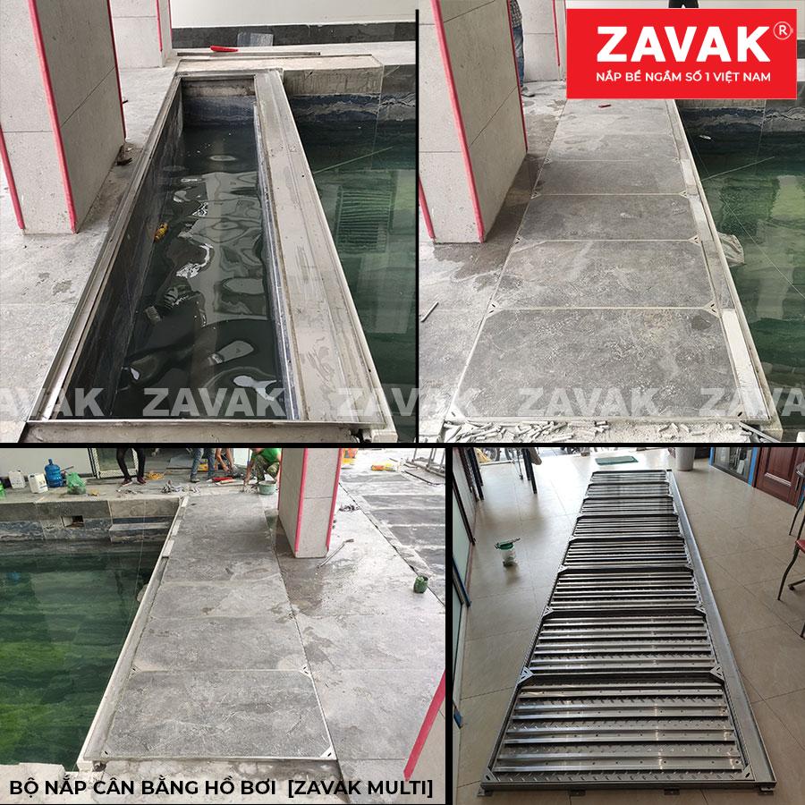 Bộ nắp bể cân bằng hồ bơi 4 Nắp bể cân bằng hồ bơi nắp bể lọc hồ bơi bằng inox 304 Nắp kích thước lớn ZAVAK Multi
