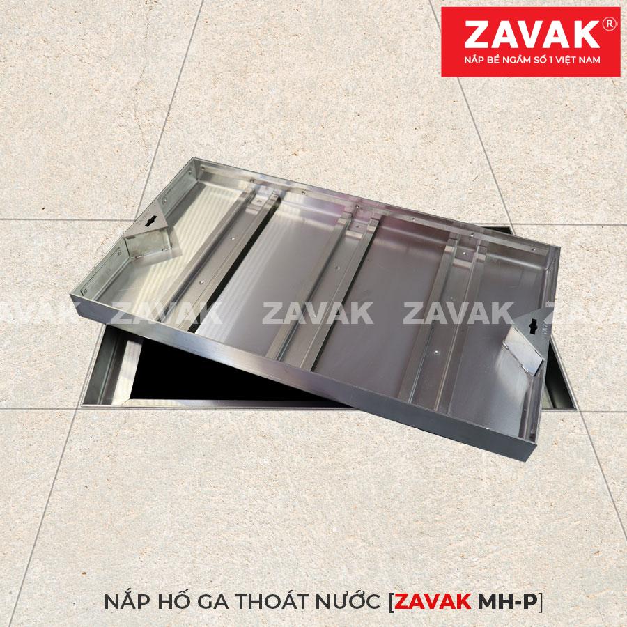 Nắp hố ga thoát nước Mh-p40x60 2 nắp hố ,ga âm sàn inox ZavakNắp hố ga thoát nước, hố ga thoát nước mưa, nắp hố ga chống hôi, hố ga thu nước,