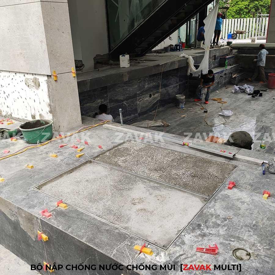Bộ nắp bể cân bằng hồ bơi chống nước 6 nắp hố bơi, nắp bể cân bằng hồ bơi,nắp bể ngầm âm sàn inox zavak