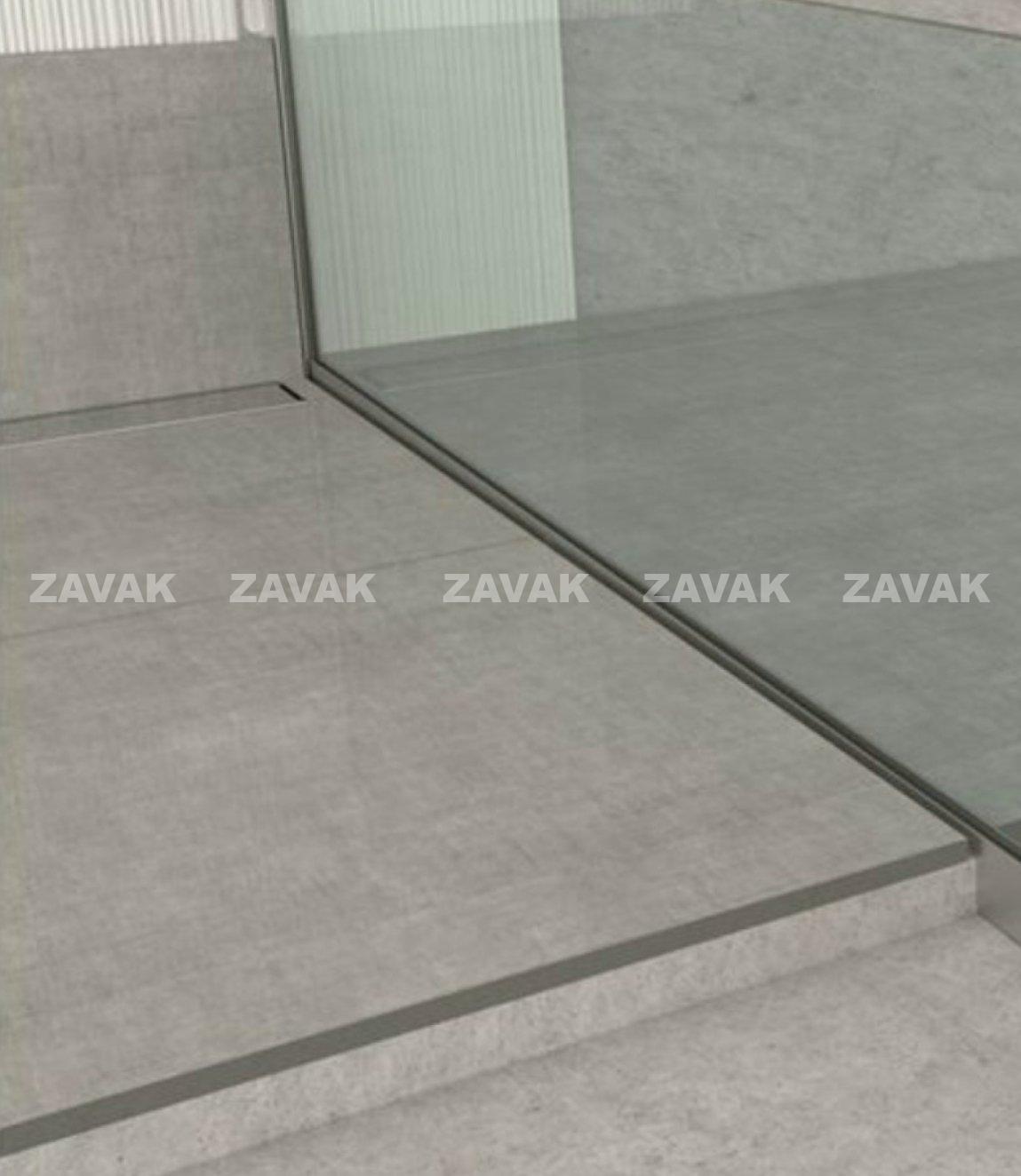 Nẹp vách kính inox NK-26*1000 1 nẹp vách kính inox zavak, vách kính nhà tắm, vách kính cầu thang
