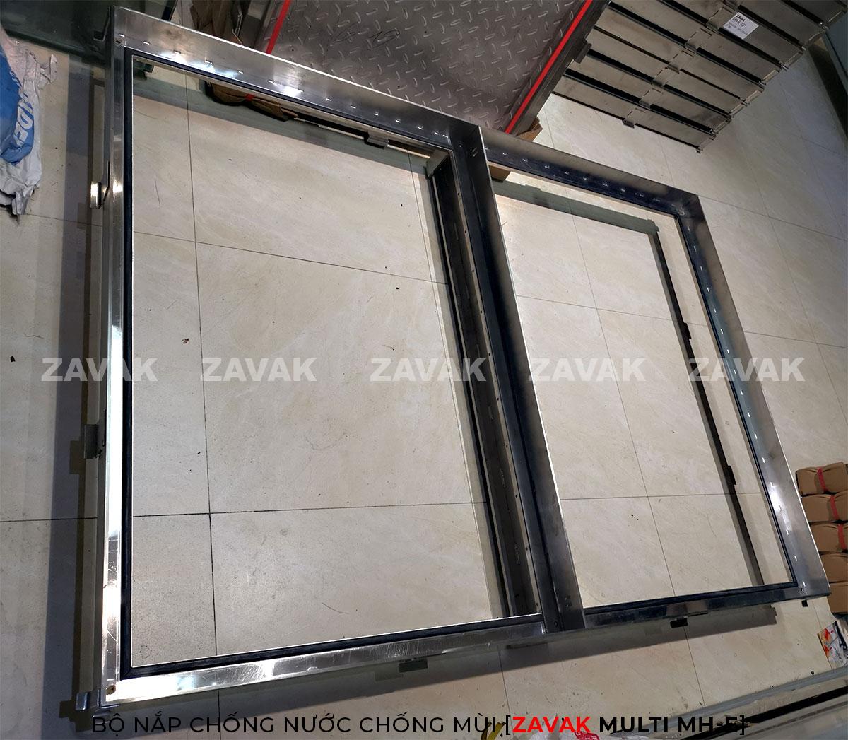 Bộ nắp bể cân bằng hồ bơi 1m5x1m1 3 Bộ nắp bể cân bằng hồ bơi, nắp bể lọc hồ cá koi inox